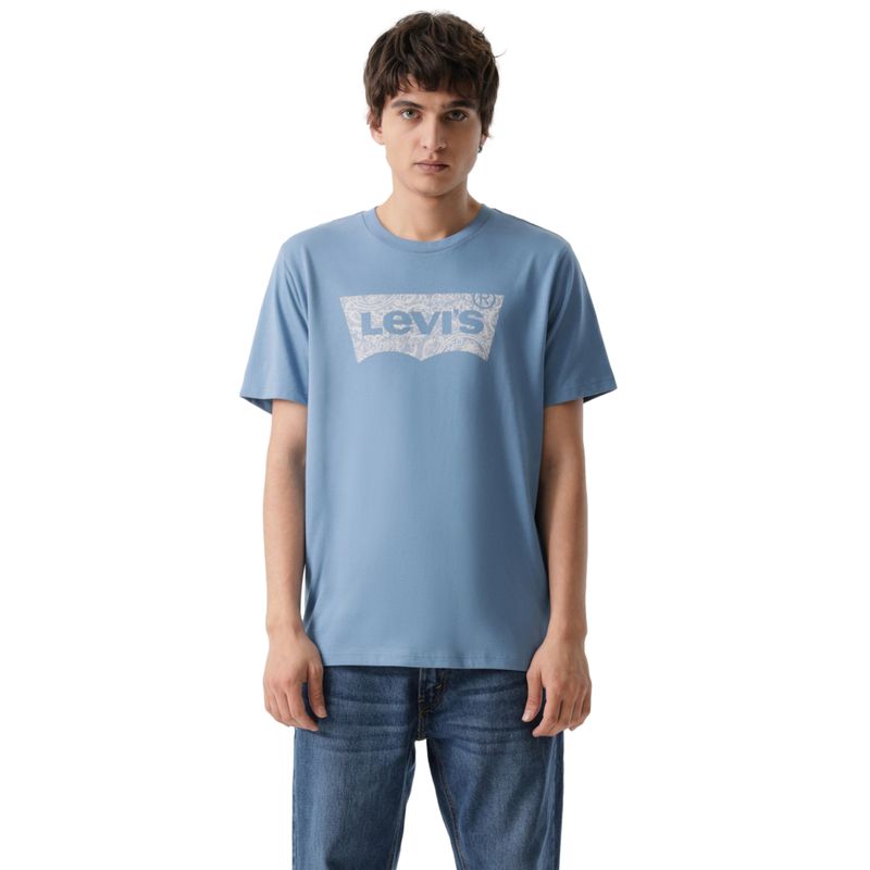 LEVIS - Polera Hombre Graphic Crewneck Tee Azul Levis