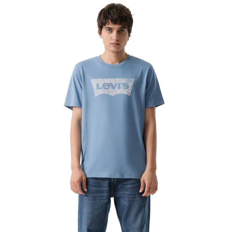 LEVIS - Polera Hombre Graphic Crewneck Tee Azul Levis
