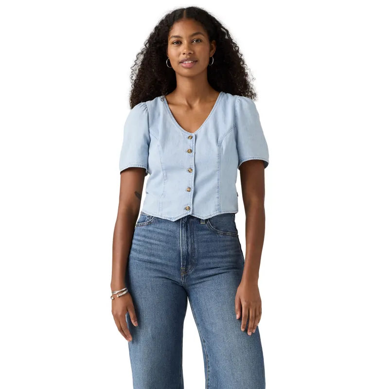 LEVIS - Blusa Mujer Moxie Slim Denim Celeste Levis