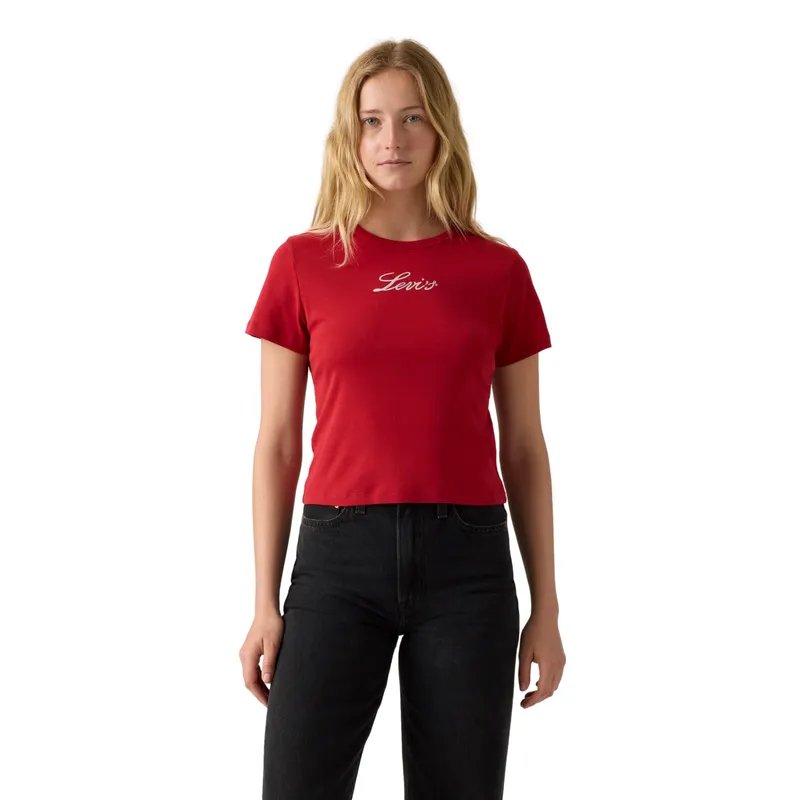 LEVIS - Polera Mujer Graphic Rickie Tee Rojo Levis