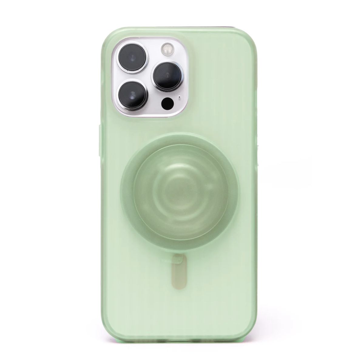 GENERICO - Carcasa Magsafe Ice Cream con Pop Socket Verde IPH 16 Pro