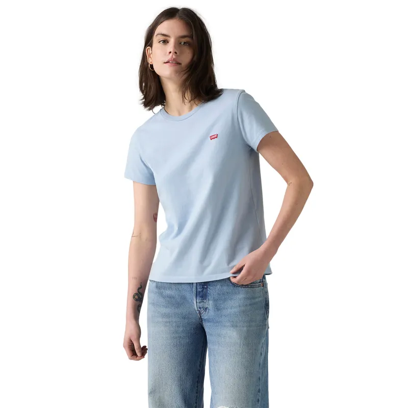 LEVIS - Polera Mujer Perfect Tee Celeste Levis