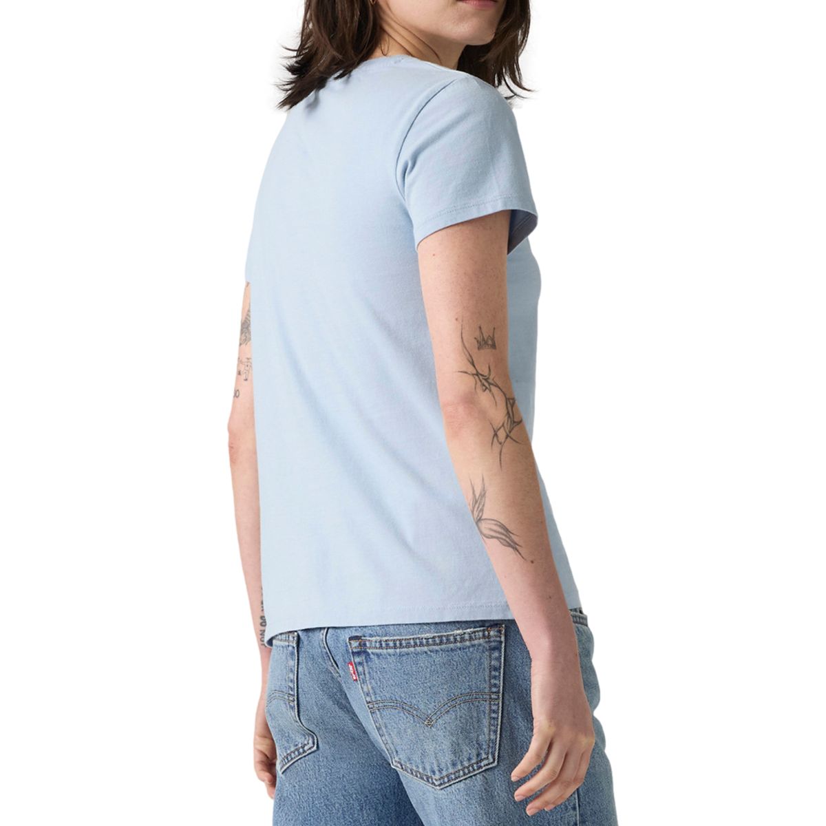LEVIS - Polera Mujer Perfect Tee Celeste Levis