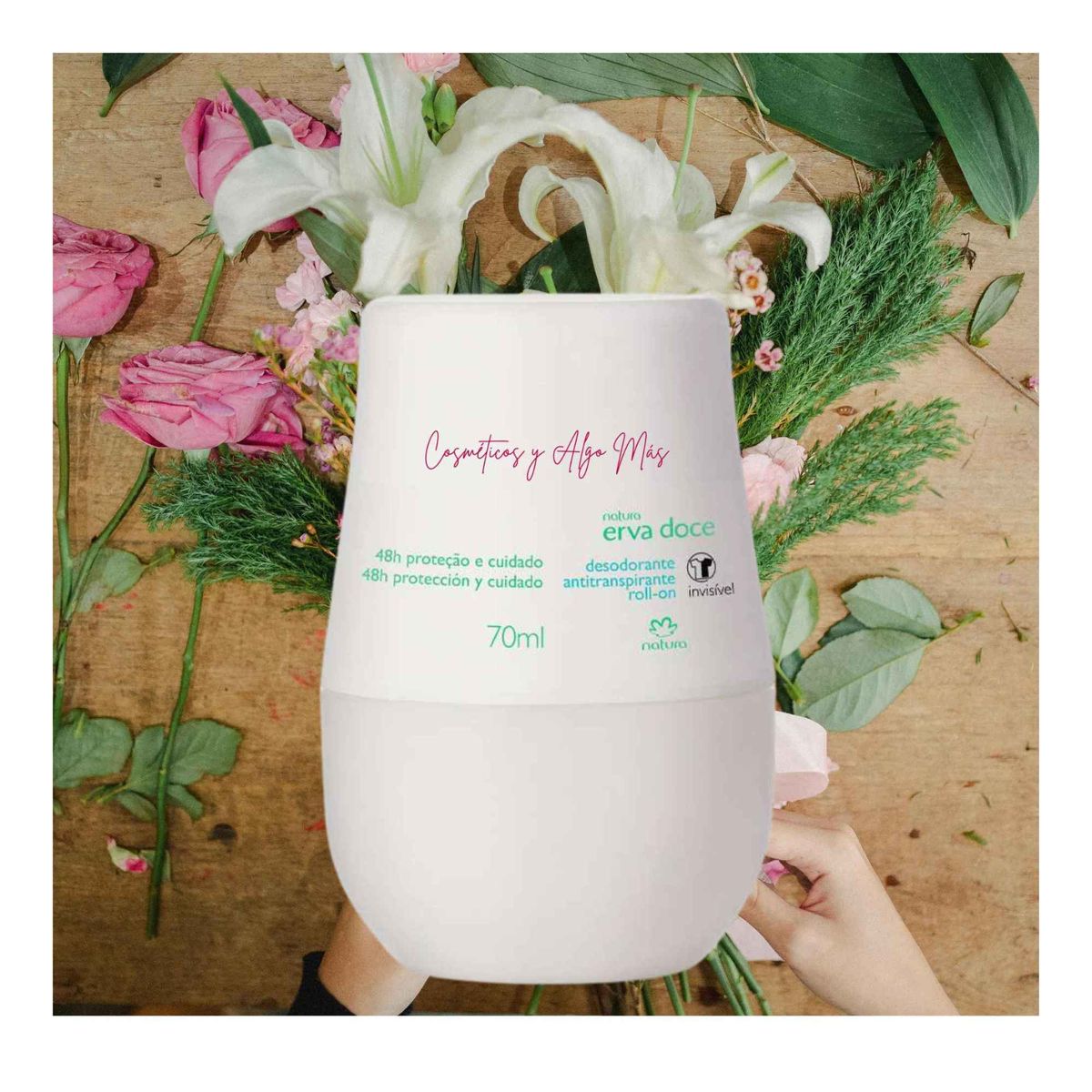 NATURA - Desodorante antitranspirante roll-on invisible Erva Doce