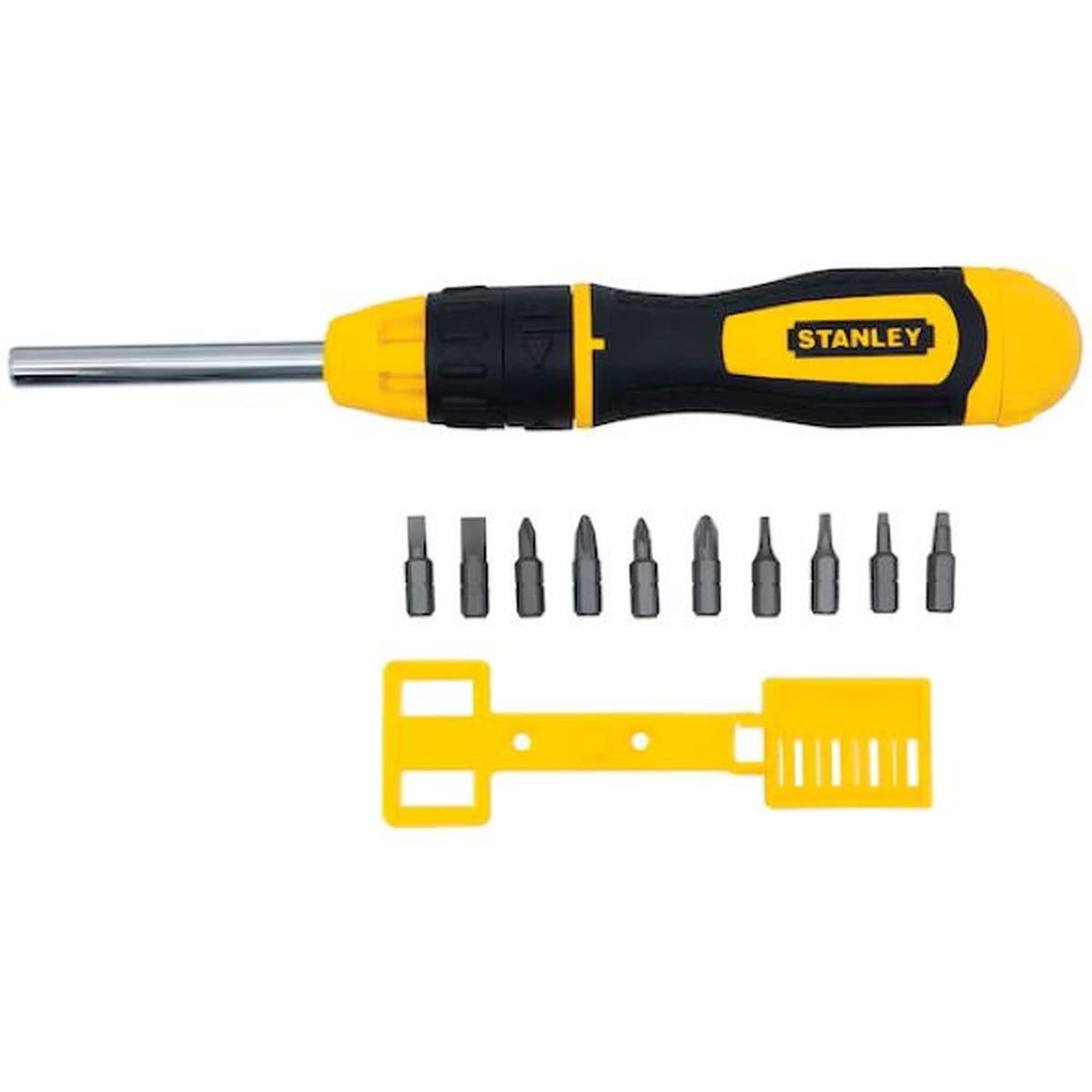 STANLEY - Destornillador Ratchet + 10 Puntas 68-010 Stanley