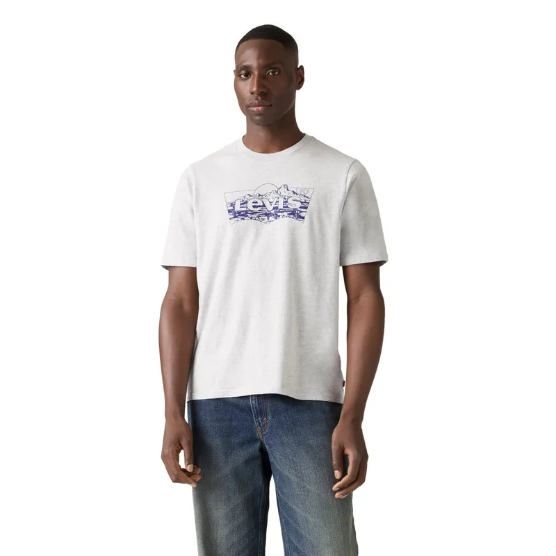 LEVIS - Polera Hombre Graphic Crewneck Tee Gris Levis