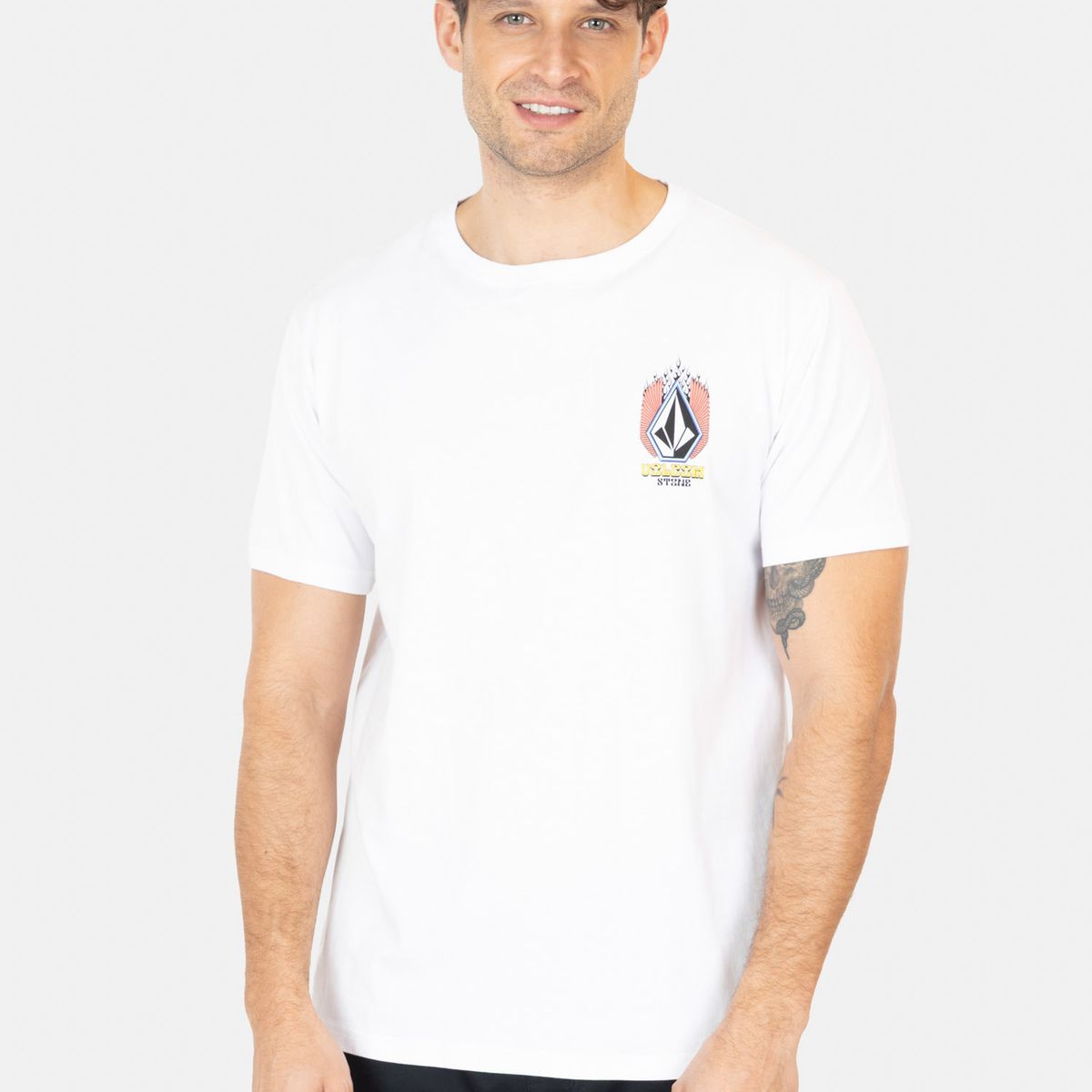 VOLCOM - Polera MC Dragginstone Blanco Hombre Volcom - Blanco