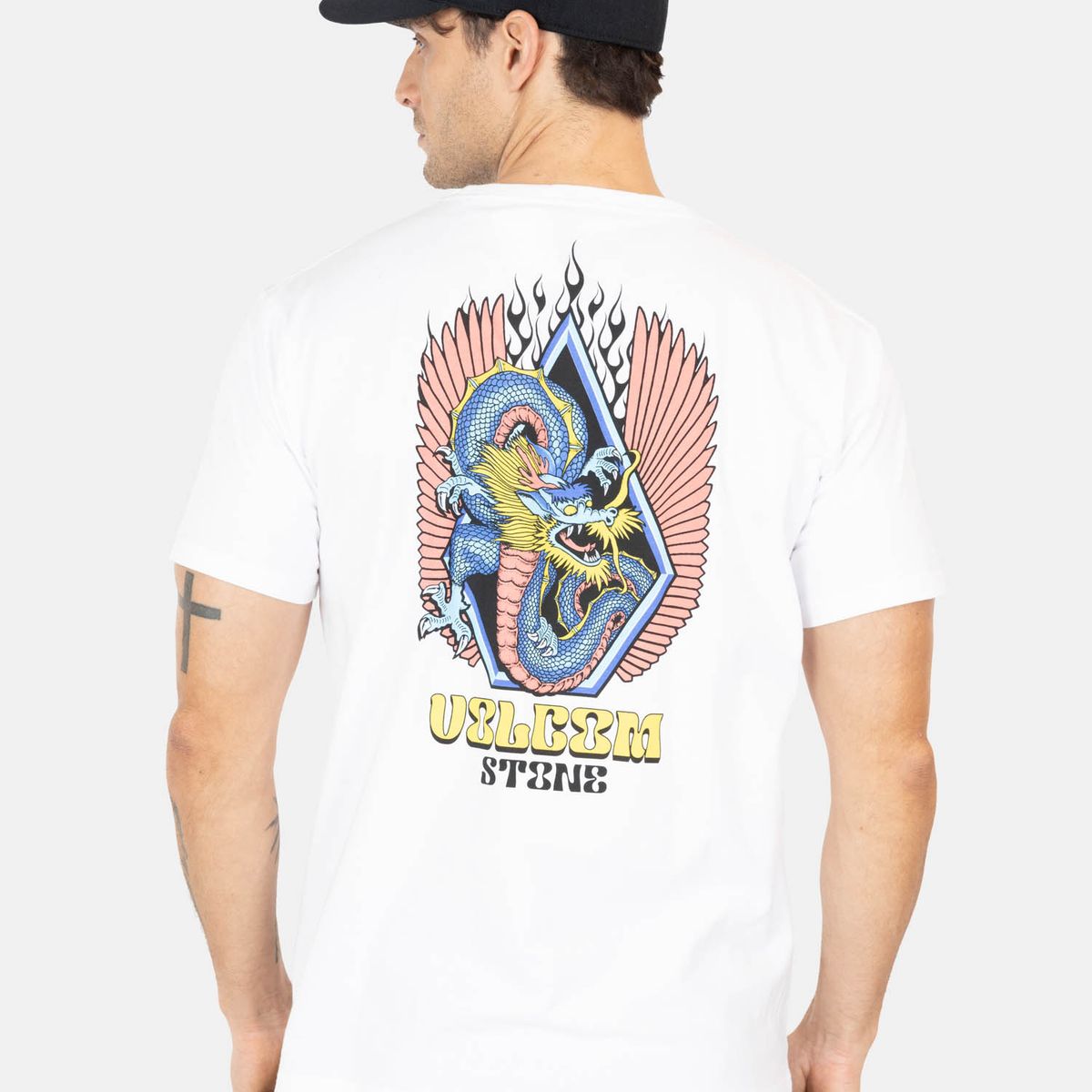 VOLCOM - Polera MC Dragginstone Blanco Hombre Volcom - Blanco