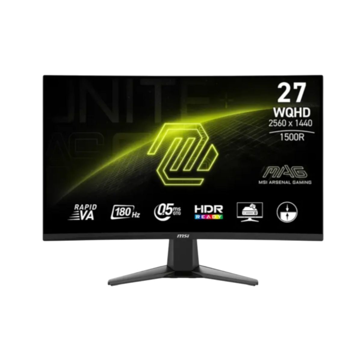 MSI - Monitor Gamer MSI MAG 27CQ6F 27″ Curvo 180Hz VA WQHD 05ms
