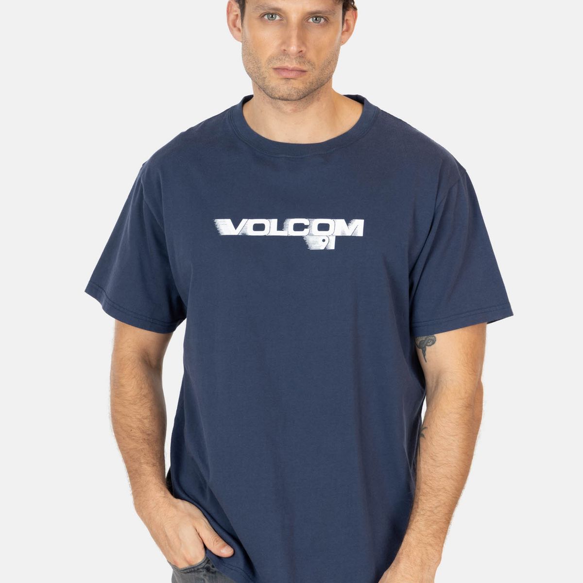 VOLCOM - Polera MC Long Time Azul Hombre Volcom