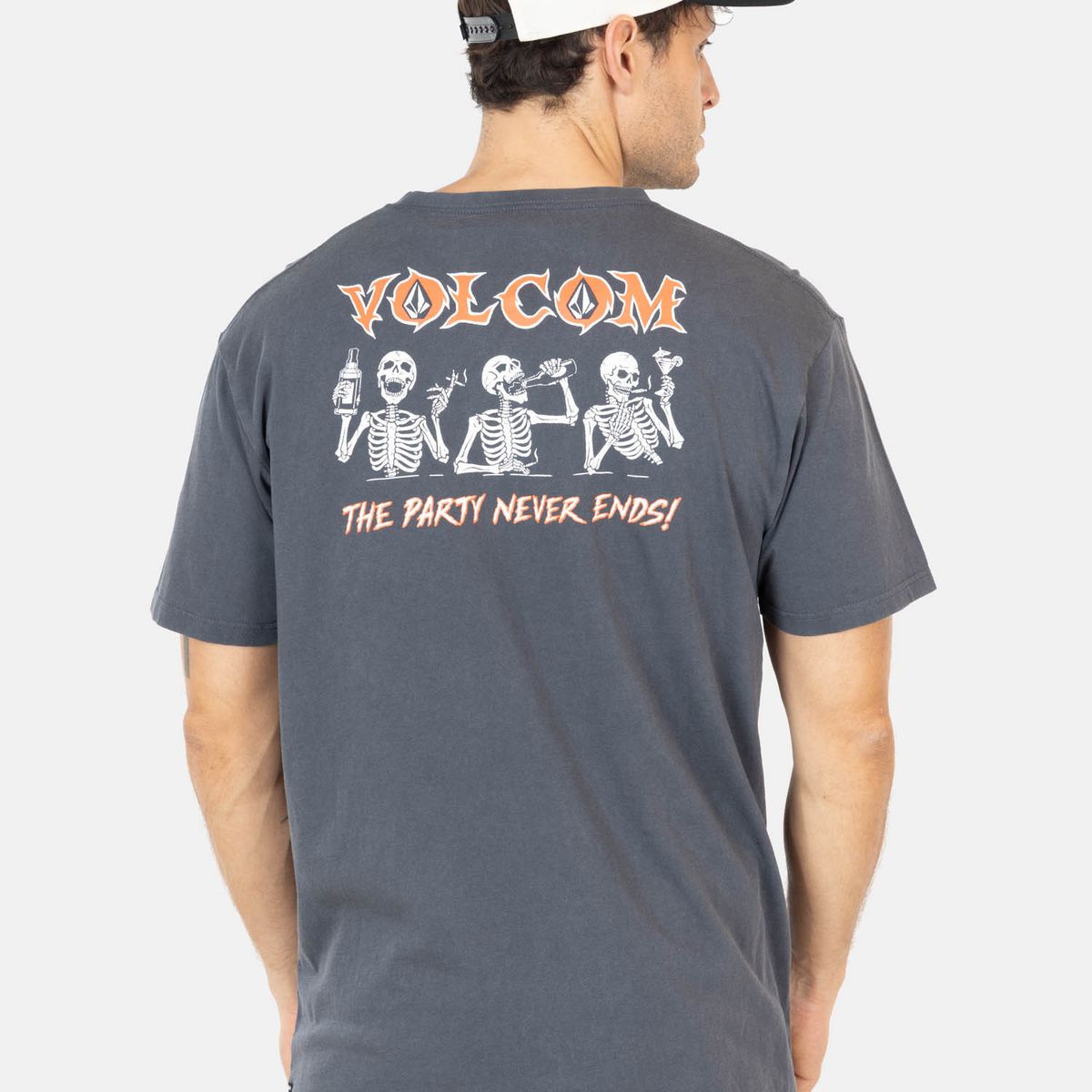 VOLCOM - Polera MC Party Never Gris Hombre Volcom - Gris