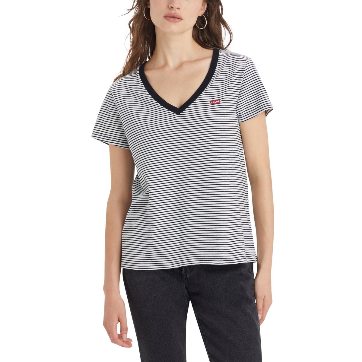 LEVIS - Polera Mujer Perfect Vneck Negro Levis