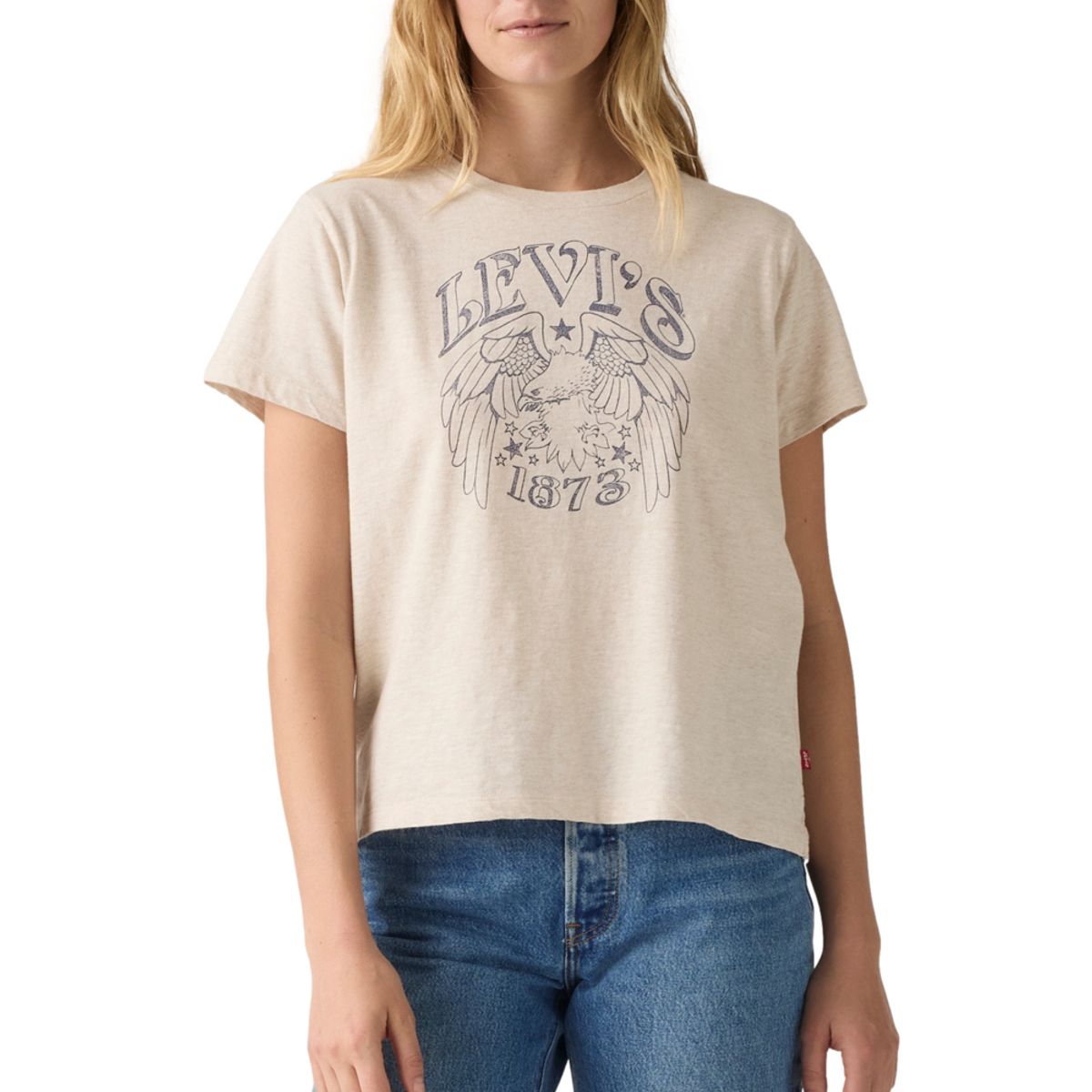 LEVIS - Polera Mujer Graphic Boxy Tshirt Beige Levis