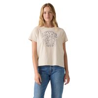 Polera Mujer Graphic Boxy Tshirt Beige