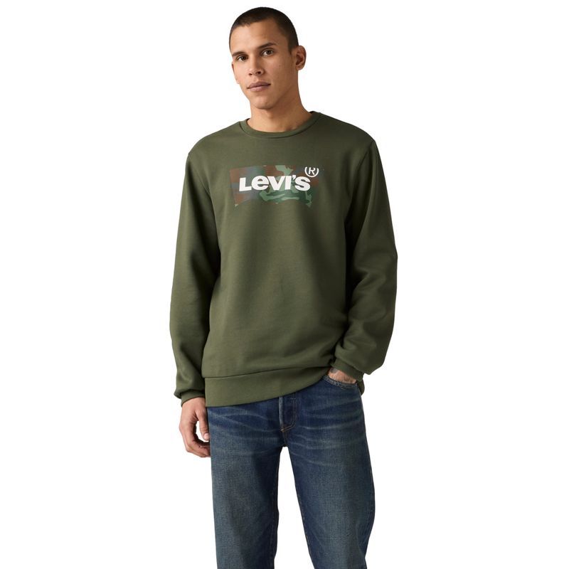 LEVIS - Polerón Hombre Standard Graphic Crew Verde Levis