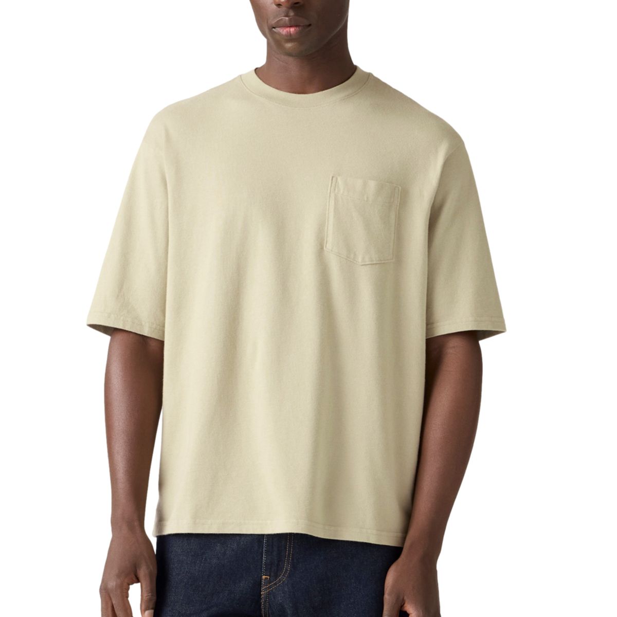 LEVIS - Polera Hombre Half Sleeve Pkt Tee Gris Levis