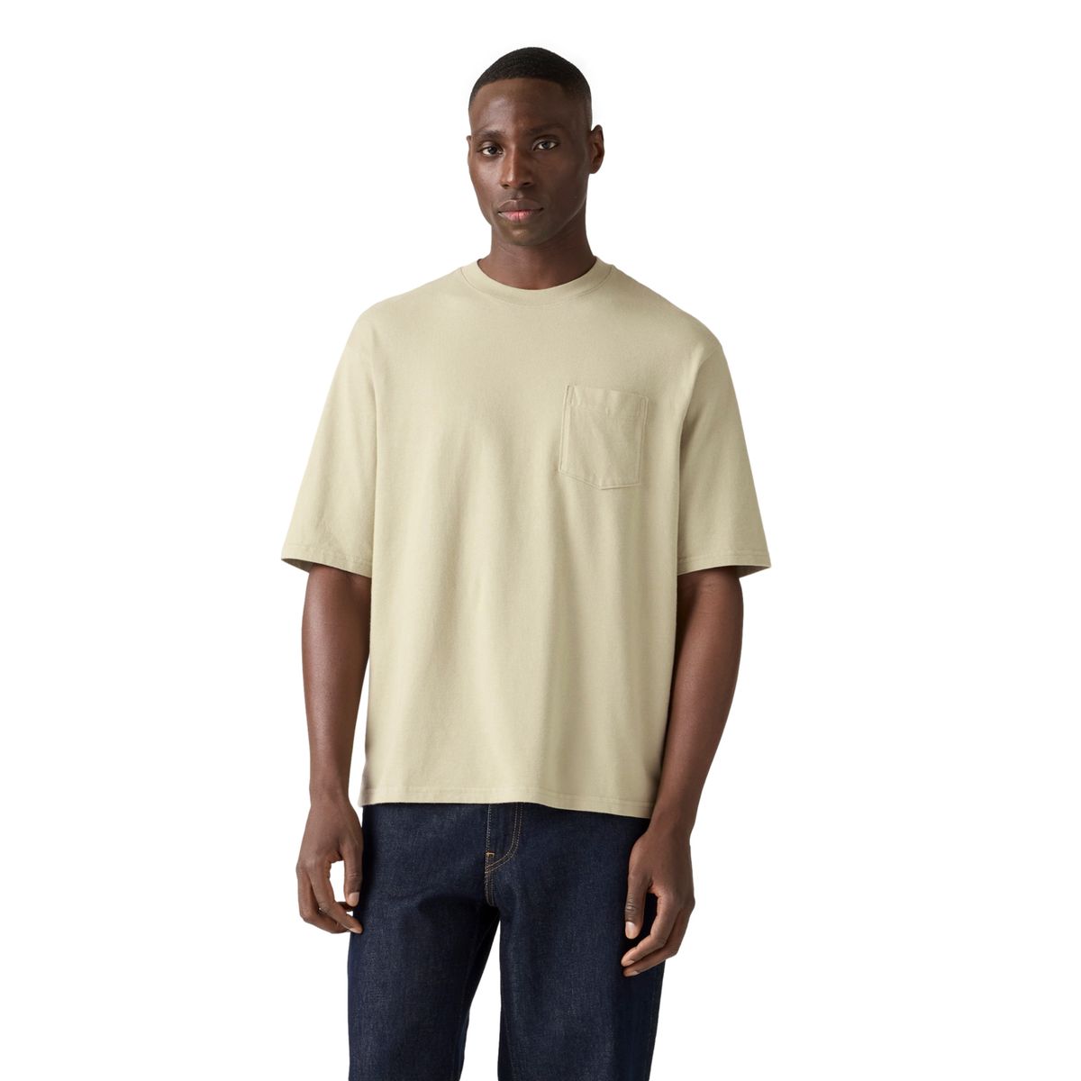 LEVIS - Polera Hombre Half Sleeve Pkt Tee Gris Levis