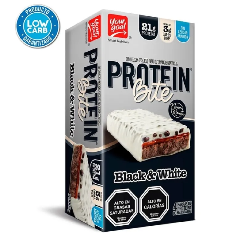 YOURGOAL - Barras Protein Bite Black & White 4x55g Yourgoal