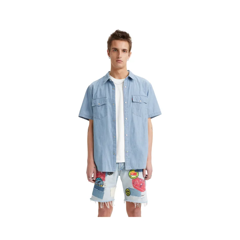 LEVIS - Camisa Hombre Relaxed Fit Western Azul Levis