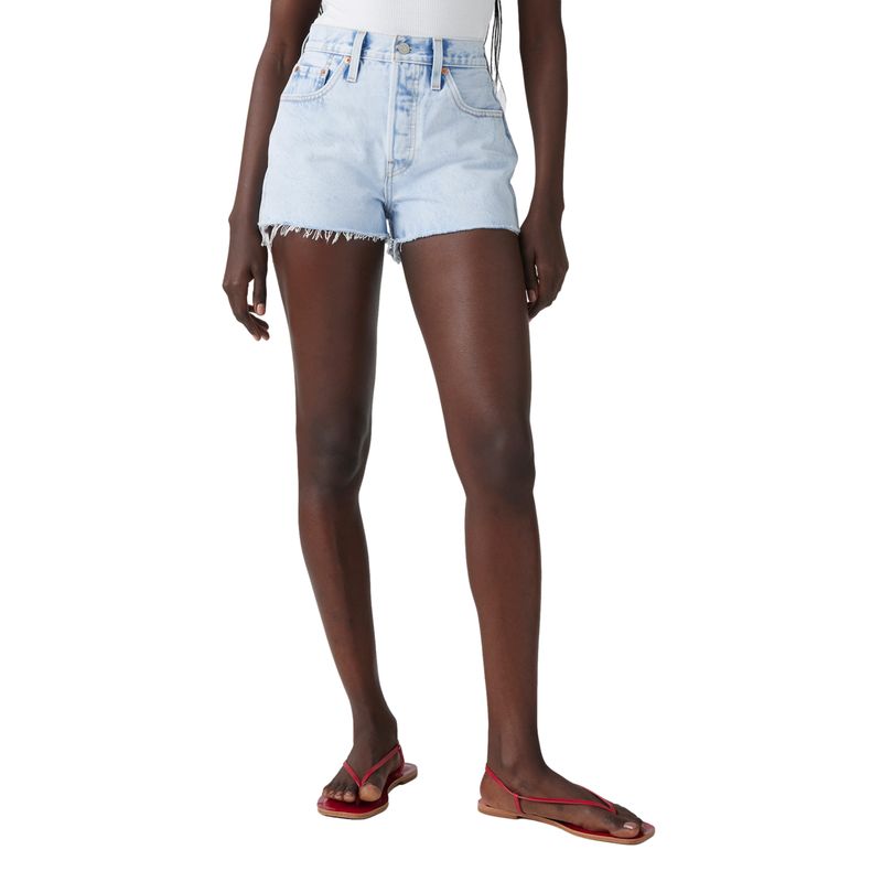 LEVIS - Shorts Mujer 501 Original Short Celeste Levis