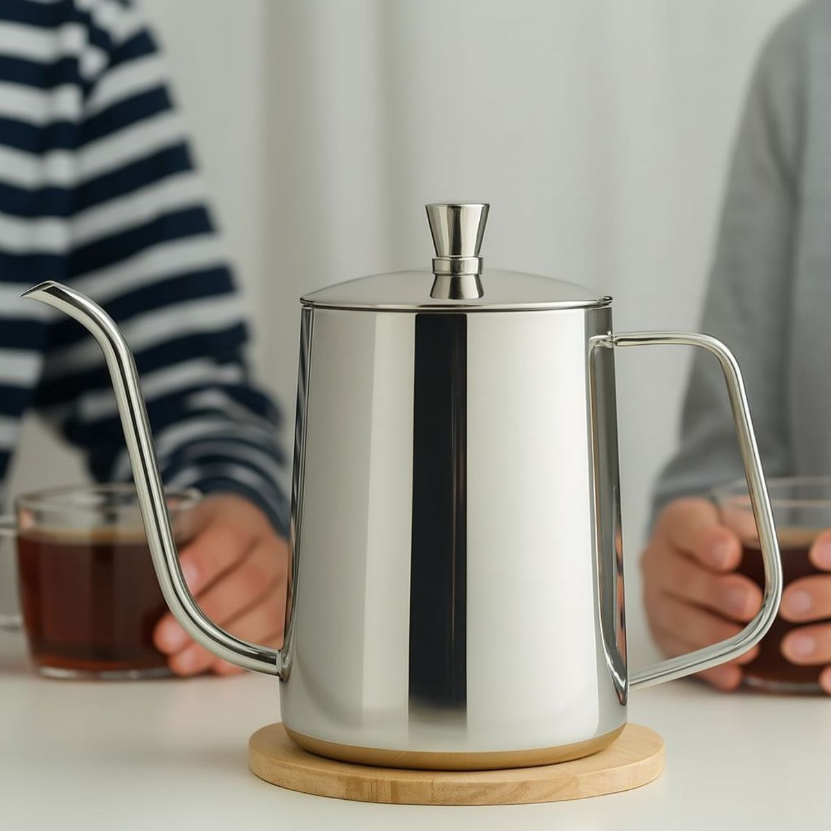 GENERICO - Tetera Cuello Cisne 350 Ml Café Te De Acero Inoxidable Plateado