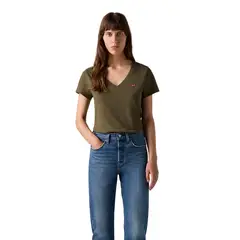 LEVIS - Polera Mujer Perfect Vneck Verde