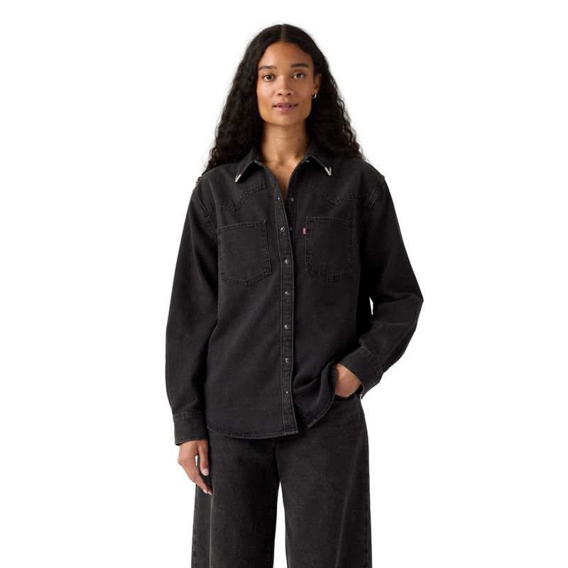 LEVIS - Camisa Mujer Teodora Western Shirt Negro Levis