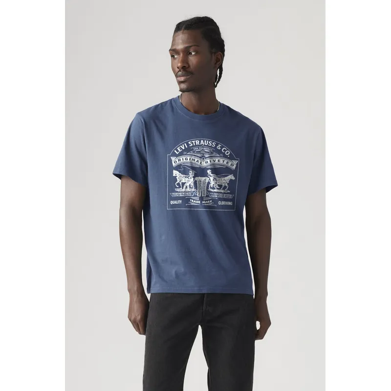LEVIS - Polera Hombre Relaxed Fit Tee Azul Levis