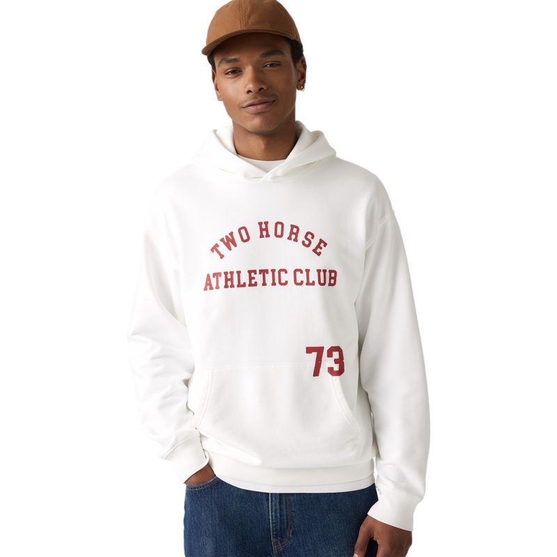 LEVIS - Polerón Hombre Two Horse Boxy Hoodie Blanco Levis