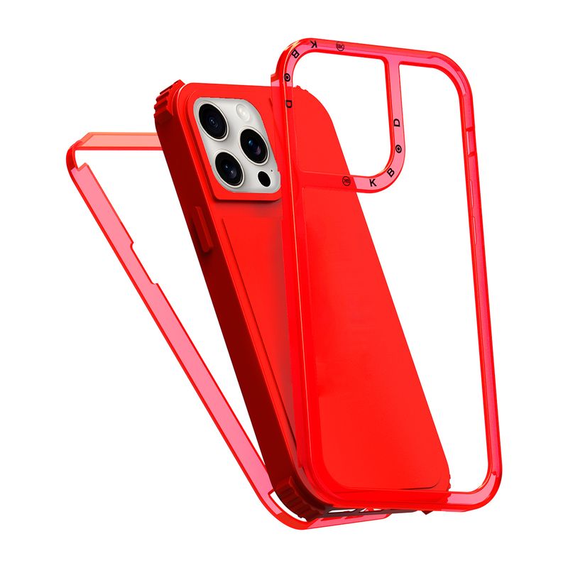 KBOD - Carcasa 360 de 3 Piezas Kbod Urban Play Para iPhone 16 Pro Max Rojo