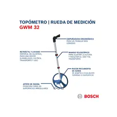 BOSCH - Rueda De Medición Gwm 32 Con Bolsa Protectora