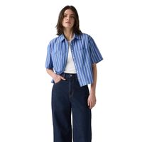 Blusa Mujer Harlie Cropped Shirt Celeste