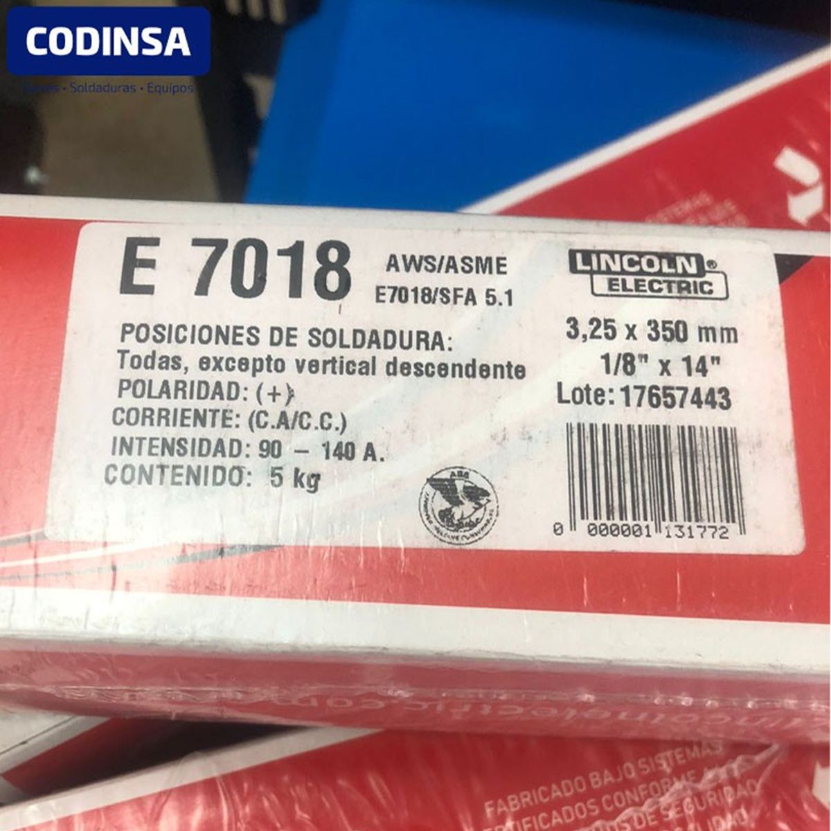 GENERICO - soldadura Lincoln 3/32" 1 kg