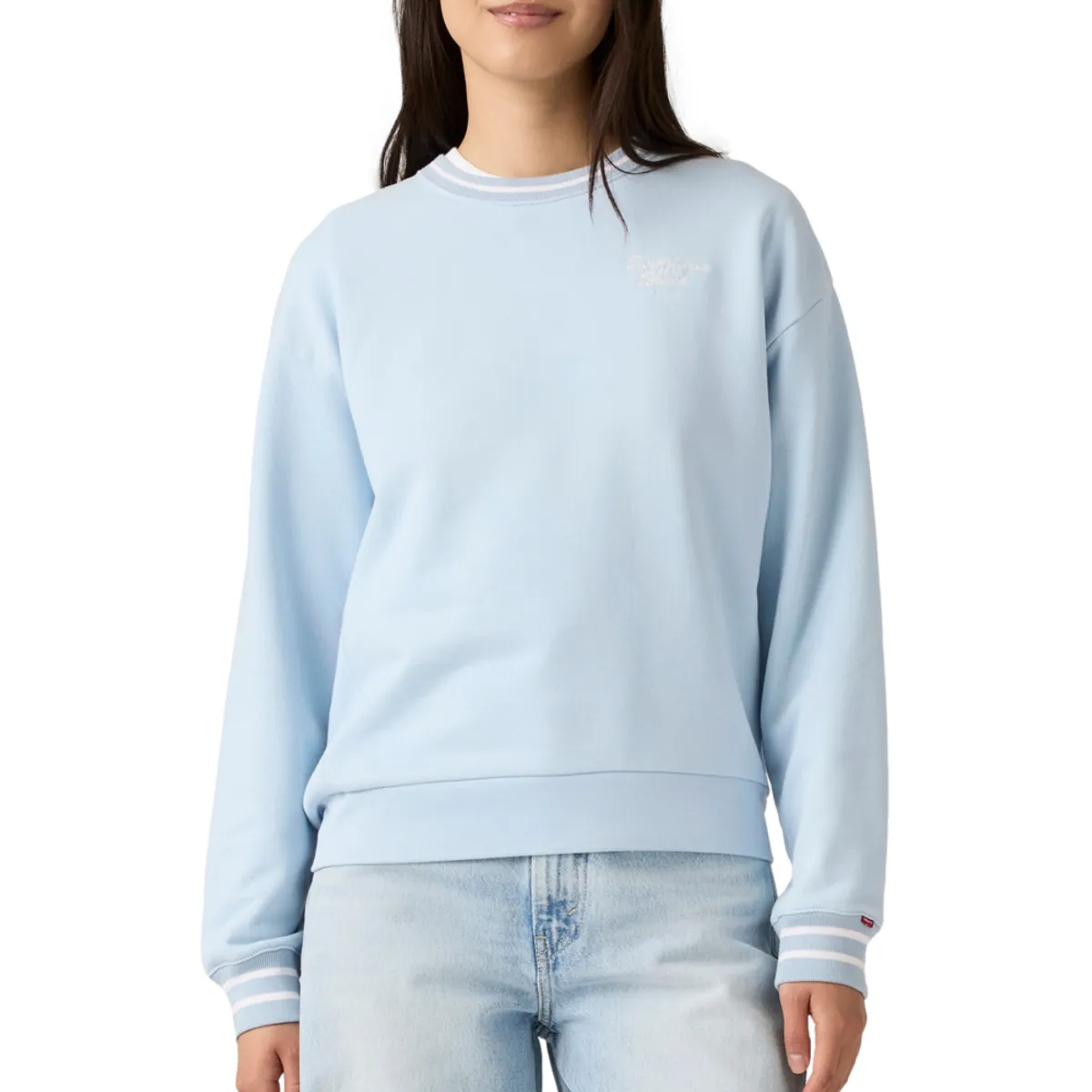 LEVIS - Polerón Mujer Sport Crew Celeste Levis