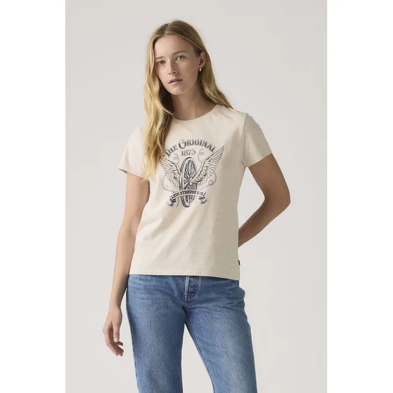 LEVIS - Polera Mujer The Perfect Tee Beige Levis