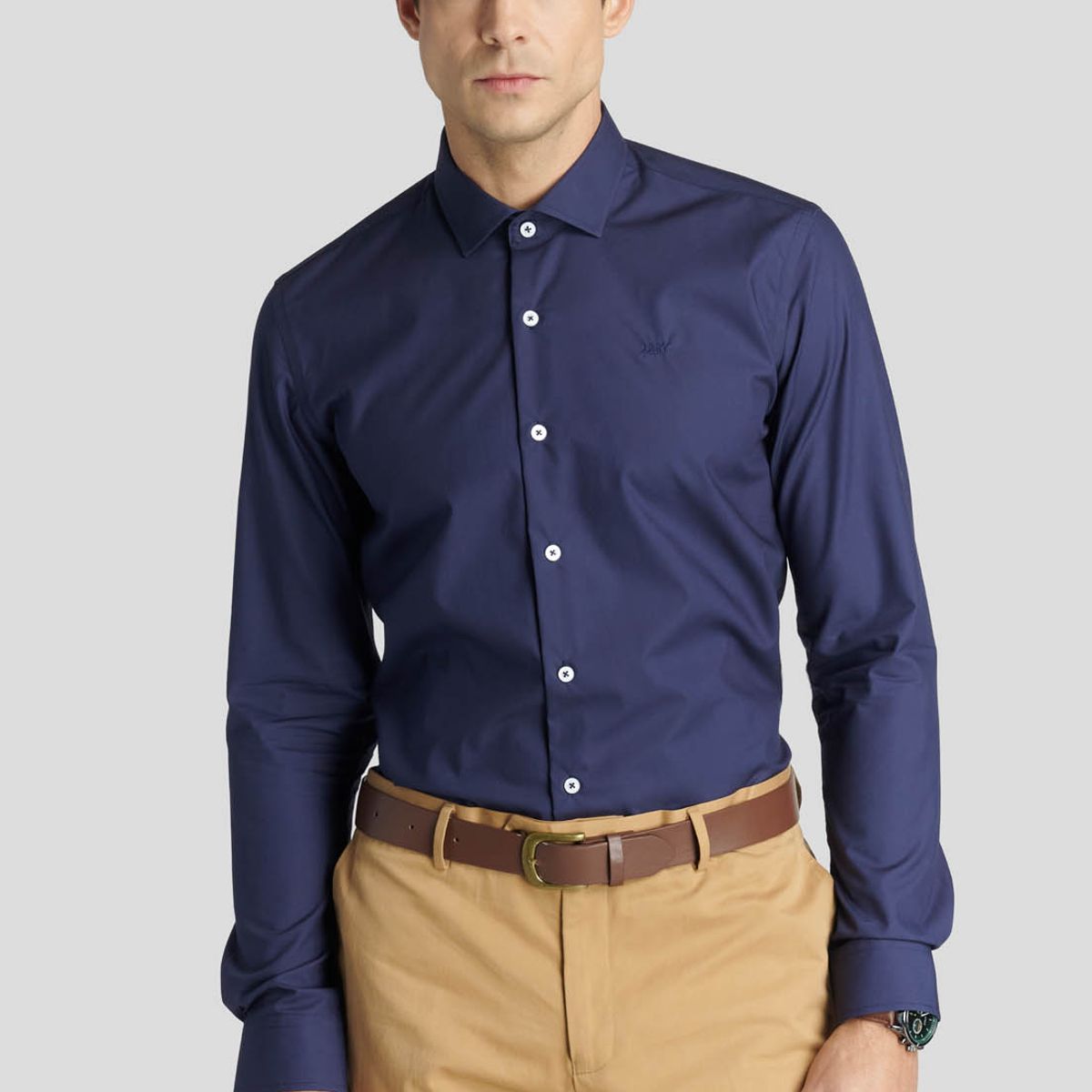 NEW MAN - Camisa London Business Azul New Man