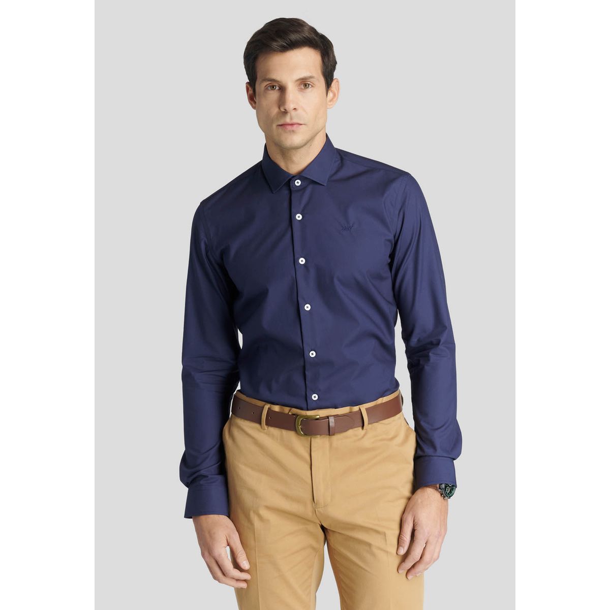 NEW MAN - Camisa London Business Azul New Man