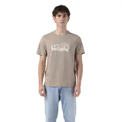 LEVIS - Polera Hombre Graphic Crewneck Tee Café