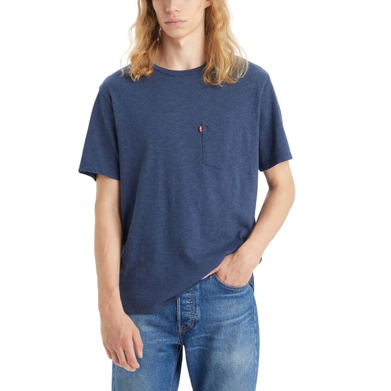 LEVIS - Polera Hombre Classic Pocket Tee Azul Levis