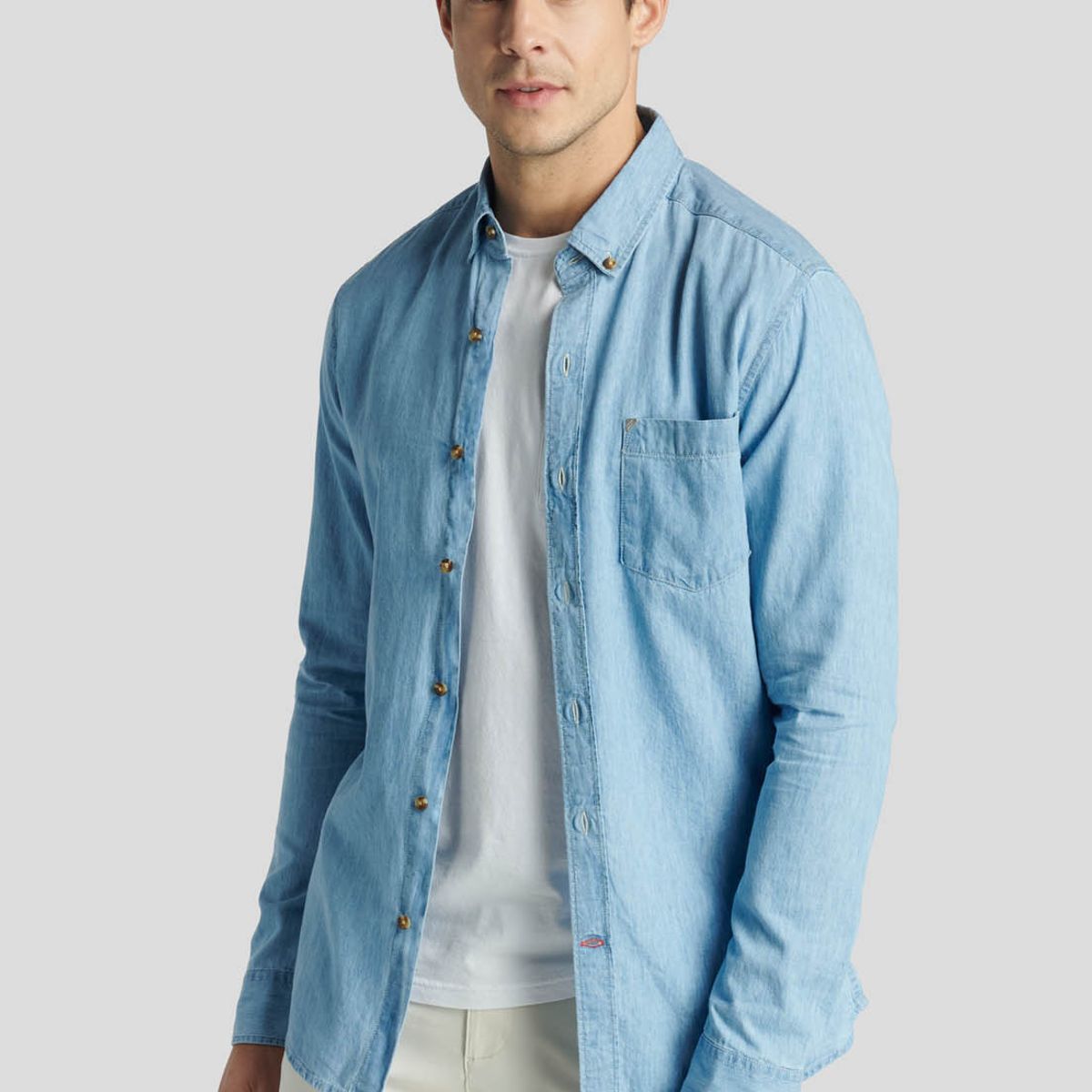 NEW MAN - Camisa Banburry Heritage Azul New Man