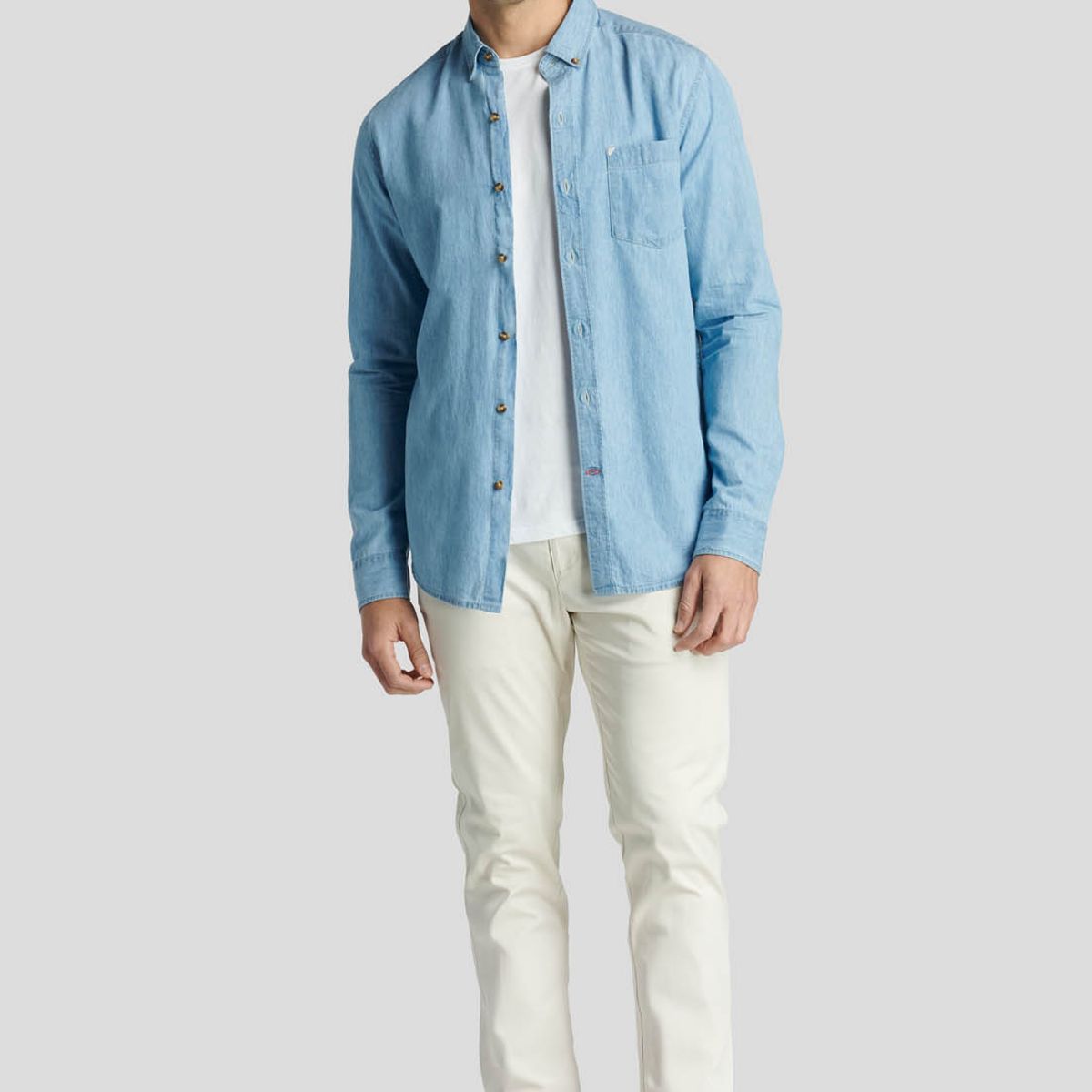 NEW MAN - Camisa Banburry Heritage Azul New Man