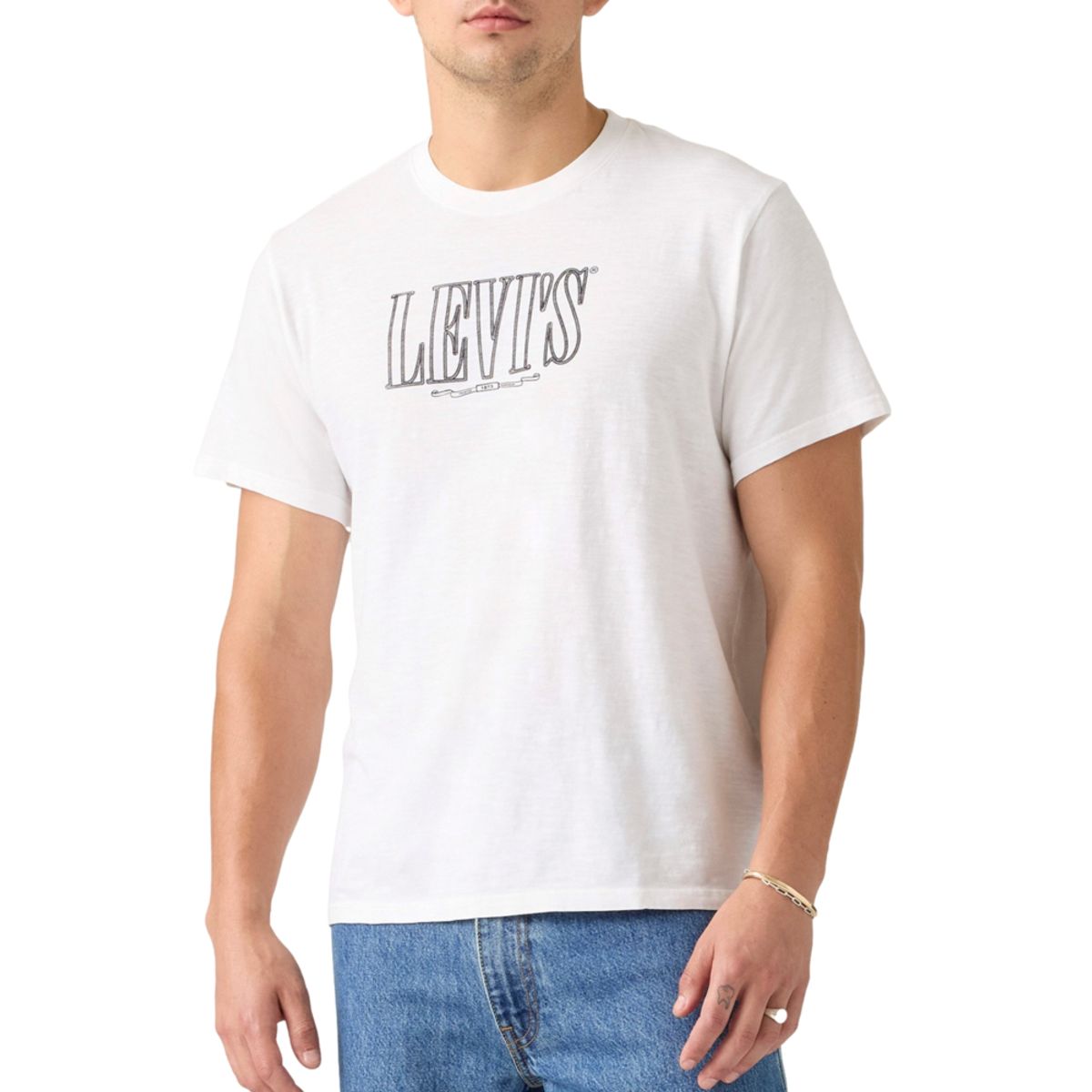LEVIS - Polera Hombre Relaxed Fit Tee Blanco Levis