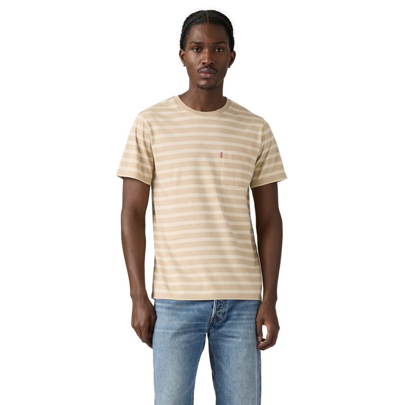 LEVIS - Polera Hombre Classic Pocket Tee Café Levis