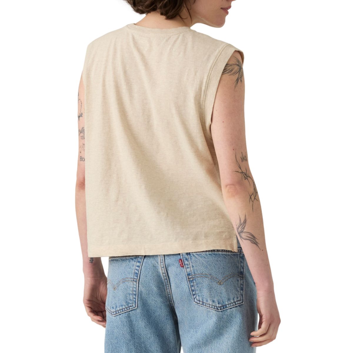 LEVIS - Polera Mujer Boxy Tank Beige Levis
