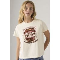 Polera Mujer Graphic Boxy Tshirt Blanco