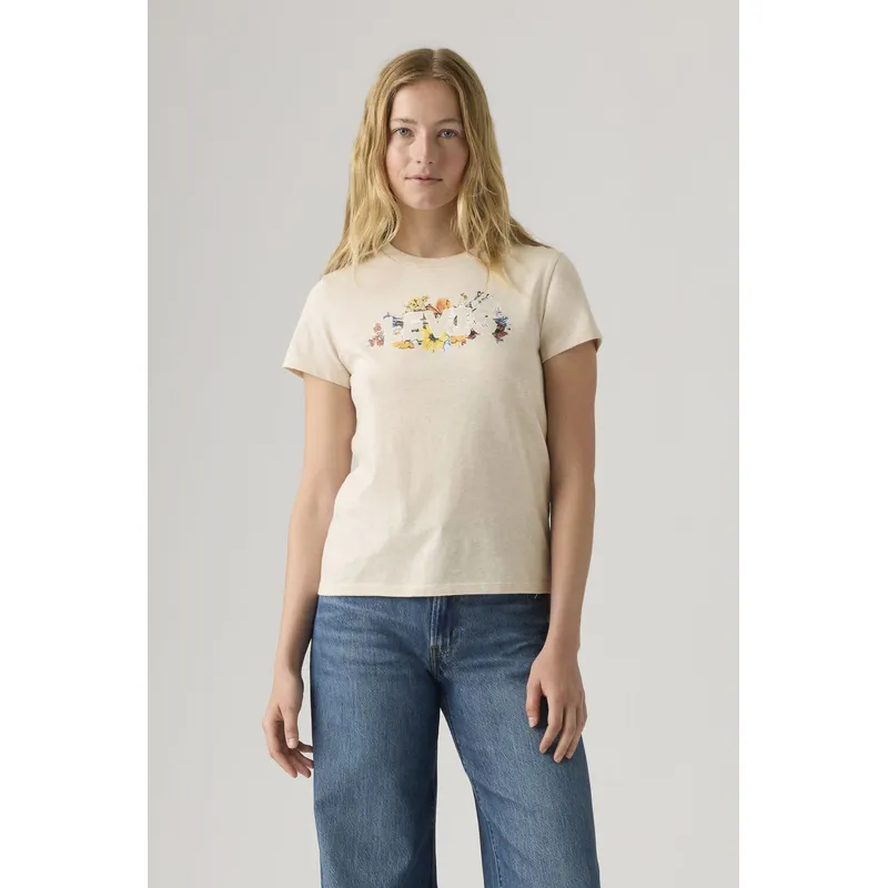 LEVIS - Polera Mujer The Perfect Tee Beige Levis