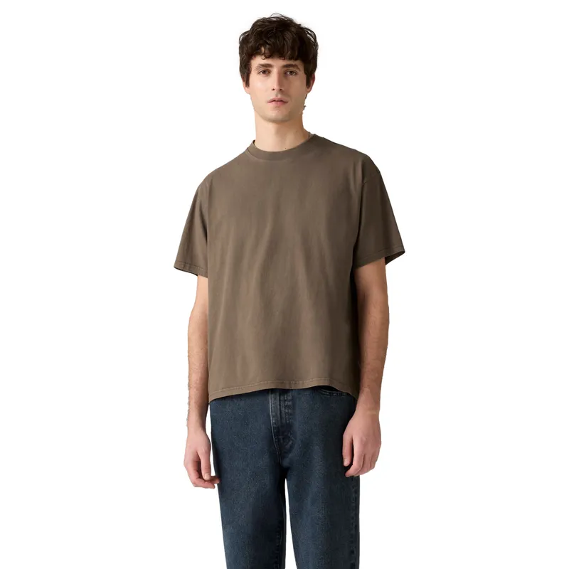LEVIS - Polera Hombre Boxy Tee Café Levis