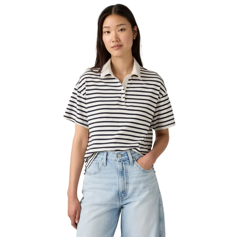 LEVIS - Polera Mujer Aries Rubgy Polo Negro Levis