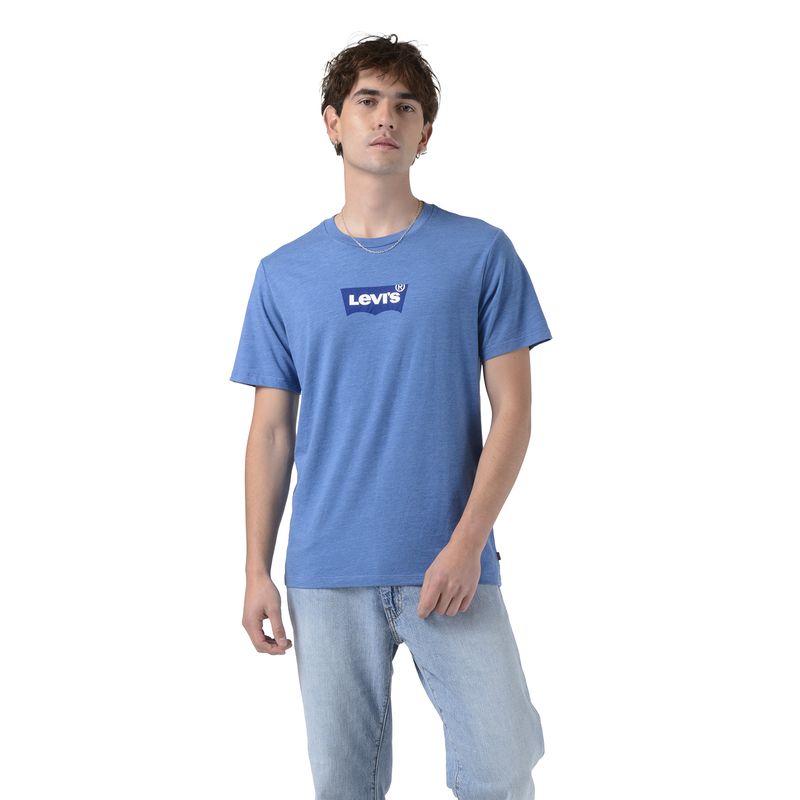 LEVIS - Polera Hombre Graphic Crewneck Tee Azul Levis