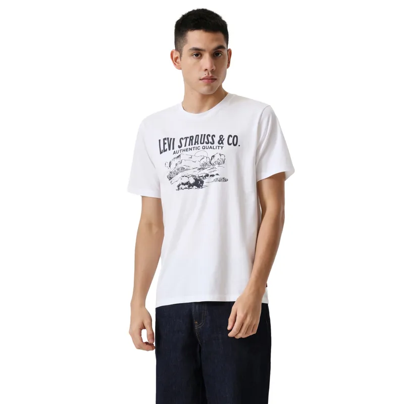 LEVIS - Polera Hombre Graphic Crewneck Tee Blanco Levis